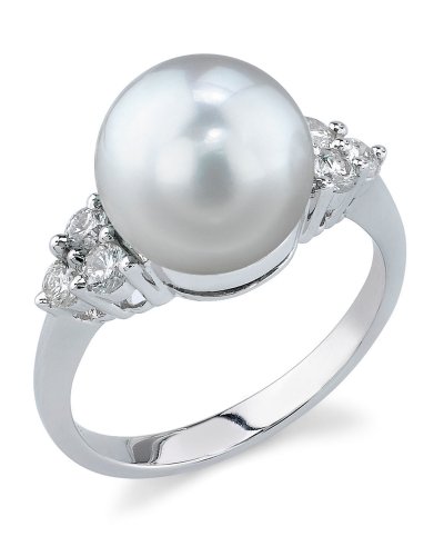 10mm South Sea Pearl & Diamond Breeze Ring