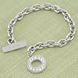 Personalized Rhinestone Toggle Bracelet