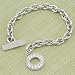 Personalized Rhinestone Toggle Bracelet