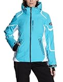 Killtec 19242  Damen Soft Shell Jacke mit abzipbarer Kapuze Lutricia, t&uuml;rkis/wei&szlig;/schwarz (842), 36