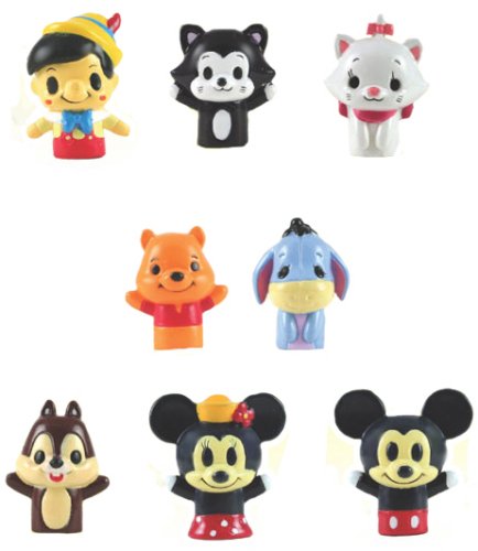 Disney Pencil Toppers - Set of 8 Vending Machine Toys - Pooh - Pinocchio - Mickey - Minnie and More images