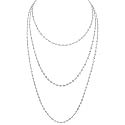 18k White Gold Round Diamond Necklace (20 cttw, I Color, SI2 Clarity), 64"