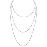 : 18k White Gold Round Diamond Necklace (20 cttw, I Color, SI2 Clarity), 64'