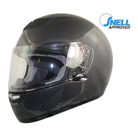 HAWK Snell/DOT Approved Warm Silver Full Face Motorcycle Helmet - Size : Large
