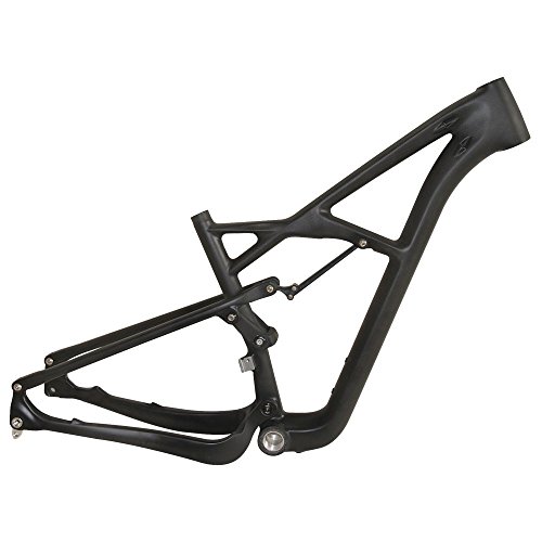 FASTEAM 29er UD Clear Coating 15" 17" 19" Full Suspension Mountain Carbon Bike Frame with a set of Hanger (15")