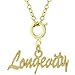 14K Matte Gold Longevity Pendant with 16 inch title=