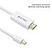 aLLreli® 3M Mini DisplayPort to HDMI Cable | Mini DP to HDMI | Thunderbolt Compatible | Full HD 1080p | 24k Gold Plated Connectors | Video+Audio - White 3 Meter 9.8 feet