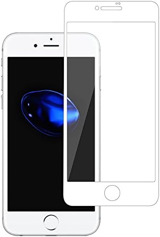 iPhone 7 Plus Screen Protector,IVGUI 0.26mm [Scratch Proof] [Ultra Clear] [High Definition][Easy to Install] 3D Full Coverage Tempered Glass Screen Protection Film 5.5 inch White