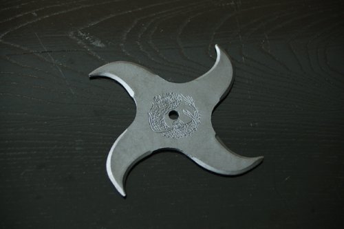 黒燻し手裏剣（大）卍　１枚