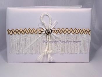 Western Fringe Guest Book White