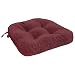 Greendale Home Fashions Chair Cushion Hyatt Solid, Burgundy, Set of 2