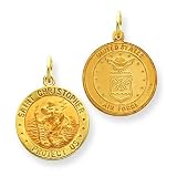 14k Reversable US Air Force St. Christopher Pendant