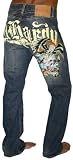 ED HARDY by Christian Audigier Tattoo Loose Leg Darted Mens Jean Grindhouse
