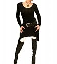 Blue Banana Black Waterfall Tunic Top