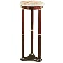 Round Plant Stand-White Marble