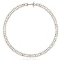 18k Yellow Gold Plated Sterling Silver Blue Topaz and Diamond Necklace, 18"