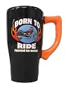 Born to Ride Coffee TEA Ceramic Harley Biker Travel Mug ART Nu