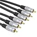 20m High Quality Triple Phono RCA Cable for Digital and Analogue