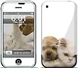 Young Love (Cat and Dog) Design Protective Skin Decal Sticker for Apple iPhone (2G)