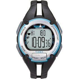 Timex - T5K214HE Ironman Road Trainer -Montre Femme -  Cardiofr�quencem�tre num�rique - 50 Lap - Bracelet r�sine noir