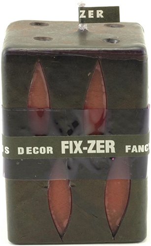 FIX-ZER （フィクサー） キャンドル シェイブキャンドル（7.5cm四角柱）レッドブラックQS33 