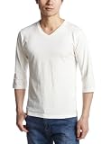 (エムツースクエアード ベーシック)M2SQUARED BASIC 天竺Vネック７分袖Ｔｅｅ D2117-375 エコ商品