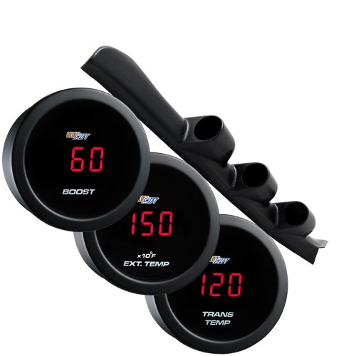 compare GlowShift 8894 Chevy Silverado Red Digital Diesel Gauge