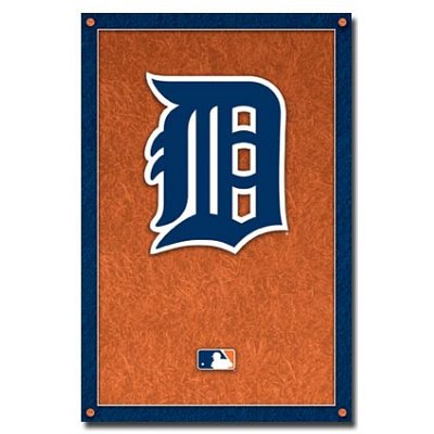 Professionally Framed Detroit Tigers (New Logo) Sports Poster Print - 24x36 with RichAndFramous Black Wood Frame