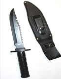 SE KCK086S 12-Inch Stainless Steel Hunting Knife Survival Fishing Kit