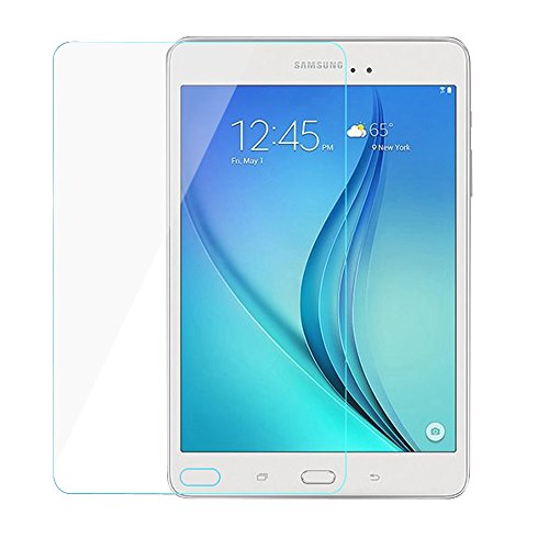 Boriyuan Galaxy Tab A 9.7 Screen Protector, [Tempered Glass Protection] Ultra Slim Crystal Clear Premium Tempered Glass Screen Protector for Samsung Galaxy Tab A 9.7 inch Tablet SM-T550 - Comes with a Micro Fiber Cleaning Cloth + an Alcohol Wipe Cloth + an Electrostatic Anti-dust Film