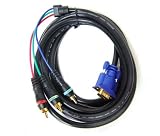 Gold Plated 6FT VGA/HD15/RGB to 3 RCA COMPONENT FOR TV/HDTV CABLE