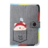 Tuc Tuc Black and Red Denim Baby Passport Holder, Kids Document Folder. Pirates Collection.