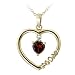 18K Gold over Sterling Silver Dangling Garnet & Diamond Accent Mom