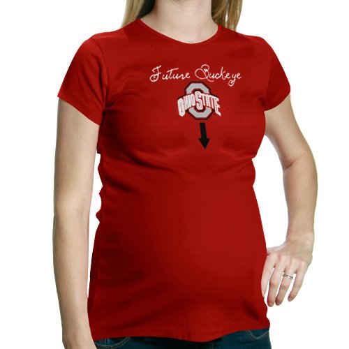 My U Ohio State Buckeyes Ladies Scarlet Future Buckeye Maternity T-shirt (X-Large)