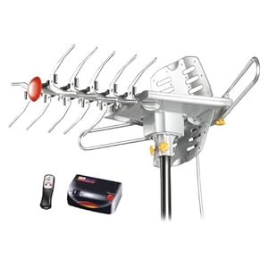 Europsonic Antenne tv exterieure amplifiee + rotor + telecommande