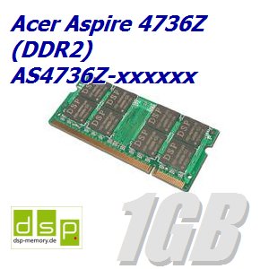 1GB Speichererweiterung für Acer Aspire 4736Z (DDR2) AS4736Z-xxxxxx