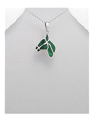 Horse Reconstructed stones Pendant Necklace In 92.5 Sterling Silver