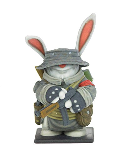 3D Printed "Front Soldier" from Cross Hares Board Game - Full Color Sandstone Warrior Rabbit Figurine - Large