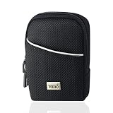 Nylon Pouch Protective Carrying Camera / Electronics / PDA / GPS / Cell Mobile Phone Case for Nikon Coolpix S3000 S4000 S1000PJ Sony DSC-W350 Canon PowerShot SD1300 IS - BLACK