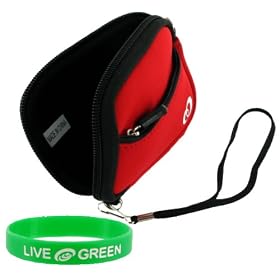 Neoprene Sleeve (Spicy Red) Case for Flip Mino Camcorder