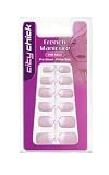 Review CITY CHICK 90 24 132 / City Chick French Manicure Petite Artificial Nails -Square Pink (PRE-GLUED)