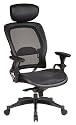 Matrex Back and Seat Ergonomic Chair with Adjustable Arms, Headrest, 2-to-1 Knee Tilt Control and Gunmetal Finish Base By Office Star