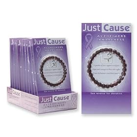Just Cause Alzheimer's Awareness Stretch Charm Bracelet