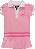 Detroit Lions Girls Pink 4-6 Rib Dropped Waist Polo Dress