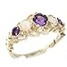 Solid Sterling Silver Genuine Natural Amethyst title=
