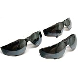 3 Glasses Safety Shooting Hunting UV Silver Lenses