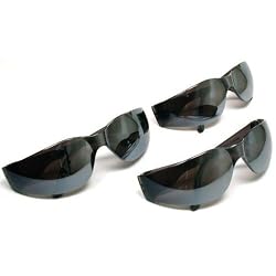 3 Glasses Safety Shooting Hunting UV Silver Lenses