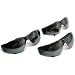3 Glasses Safety Shooting Hunting UV Silver Lenses