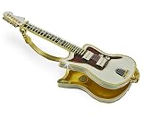 Objet D'Art Release #106 "Wipe Out" Electric Surf Guitar with Stand Handmade Jeweled Enameled Metal Trinket BoxIMAGE