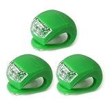 ≪３個まとめ割≫ 高輝度LED２灯 シリコン 自転車ライト サイクルライト 【 グリーン 】 フロントライト テールライト ライト ランプ スマート 小型 小さい コンパクト 明るさ 明るい 生活防水 キャンプ アウトドア ランニング ジョギング 散歩 懐中電灯 子供用 ロードバイク クロスバイク 電池交換 カラバリ 全９色 あもくる AMOKURU